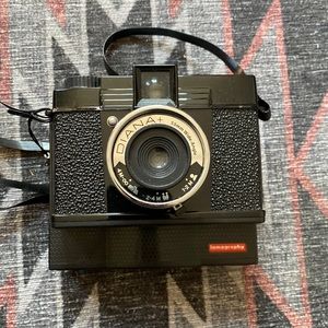 Lomography Diana F+ with Fuji instax mini back and 120 back